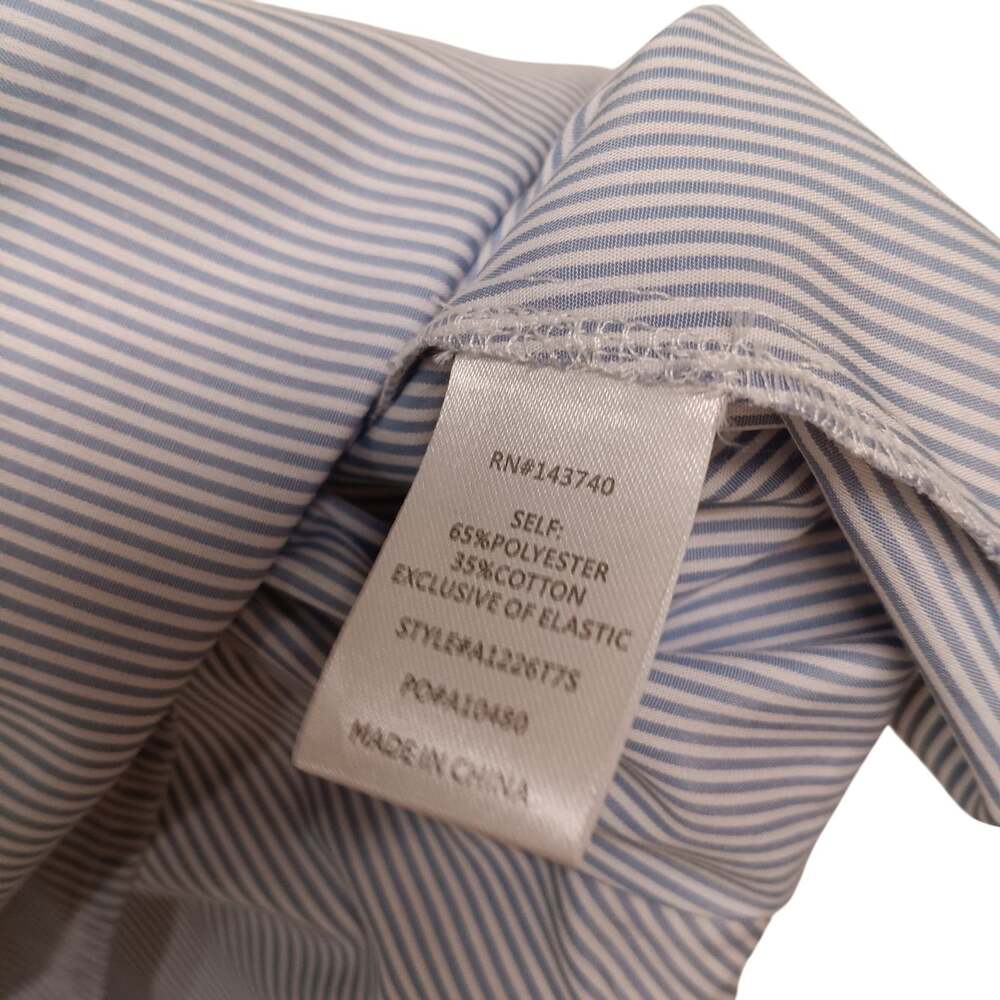 After Market Women's White Striped Bell Sleeve Off Shoulder Smocked Top Size S - Picture 8 of 9